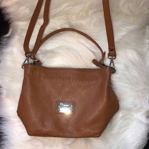 Leather Valentina hand and shoulder bag